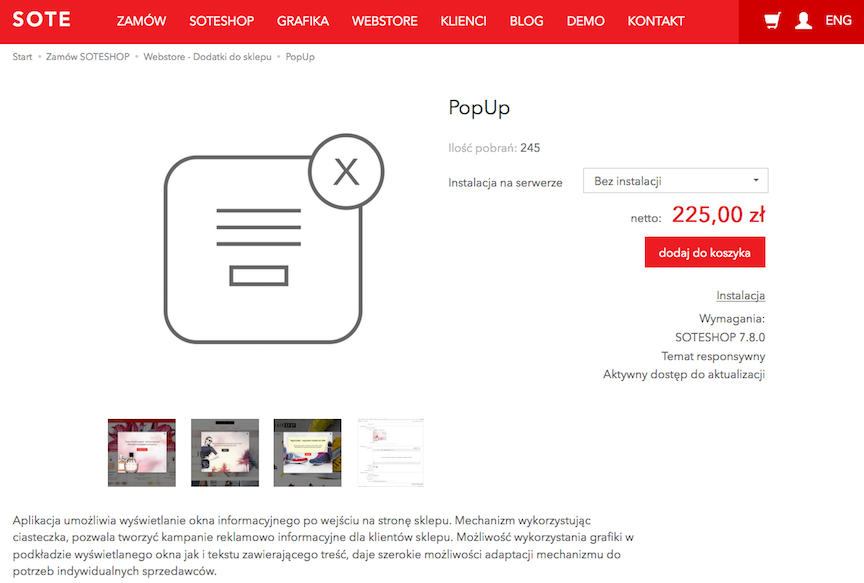 Paid app PopUp in Webstore
