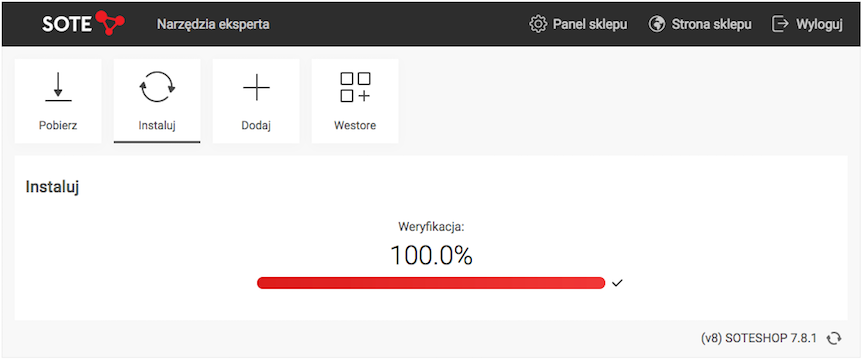 Proces weryfikacji plików podczas aktualizacji