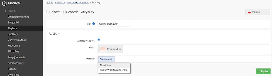 Assigning variant to a product