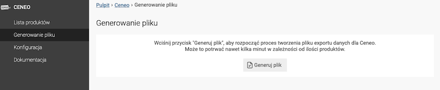 Ceneo w sklepie internetowym - generowanie pliku xml.