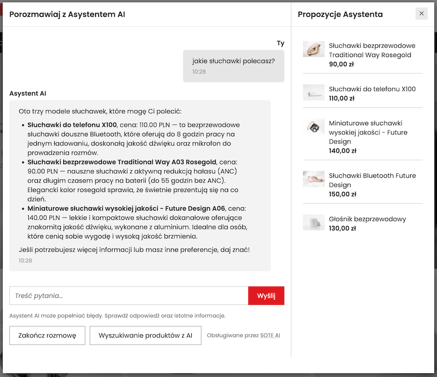 Czat z asystentem AI