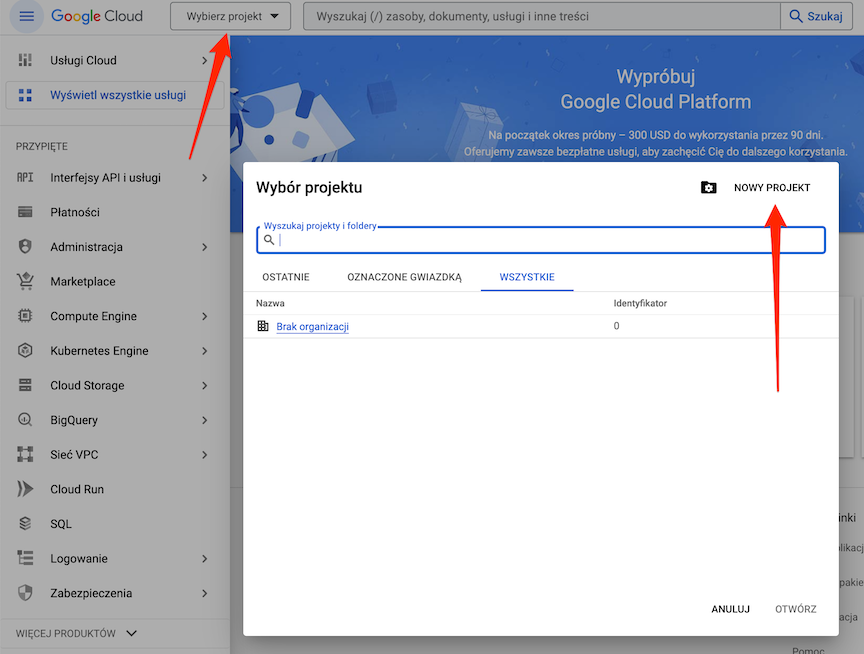 Google Cloud Dashboard