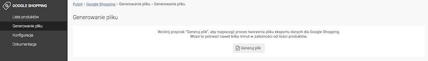 Generowanie pliku XML Google Shopping