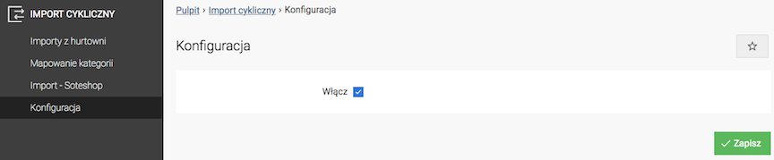 Konfiguracja modułu Import cykliczny
