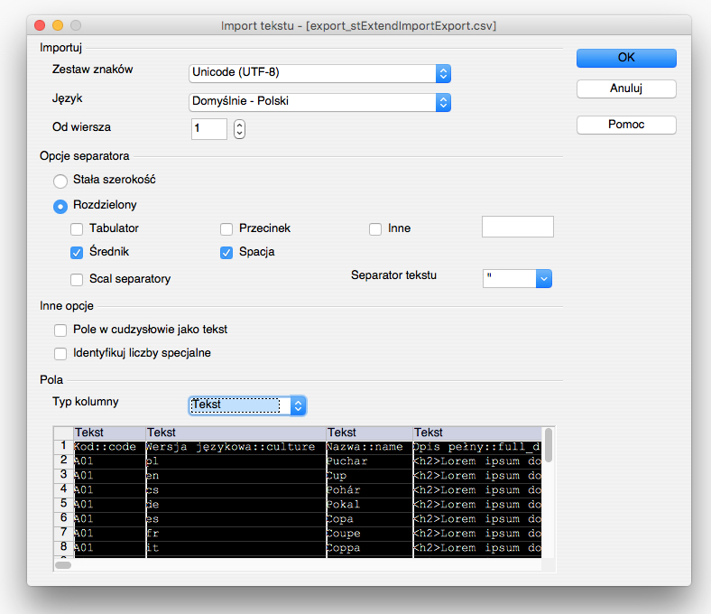 Open the file in a spreadsheet