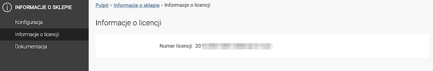 Informacja o licencji