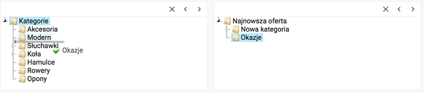 Moving categories from one tree to another with setting the display order