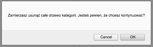 Usuwanie drzewa kategorii