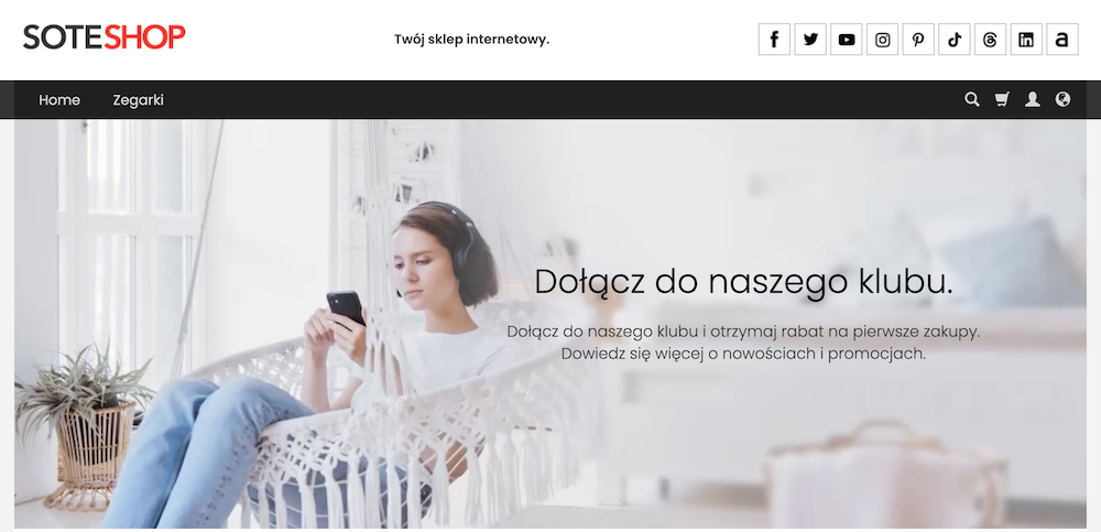 Wyświetlanie linków społecznościowych w sklepie internetowym