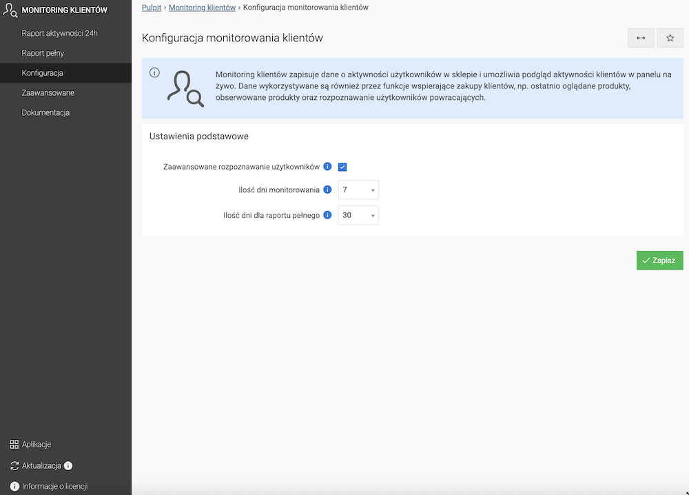 Lista widgetów