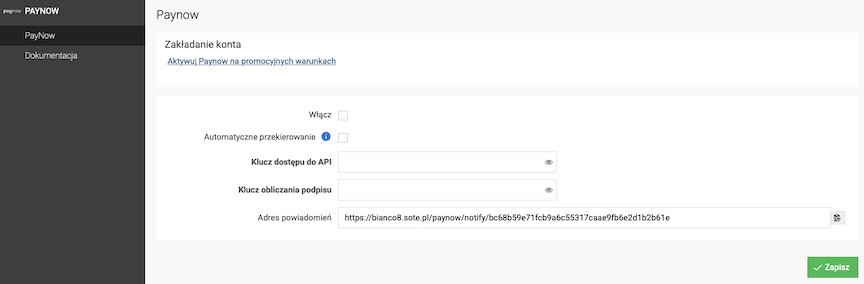 Paynow configuration