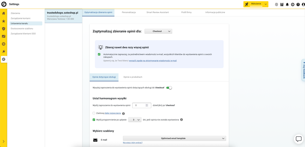 Ustawienia Checkout Trustbadge - ekran 3