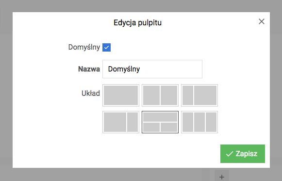 Okno edycji pulpitu