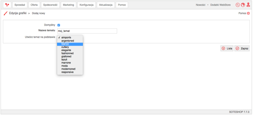 Ddoawanie własnego tematu graficznego