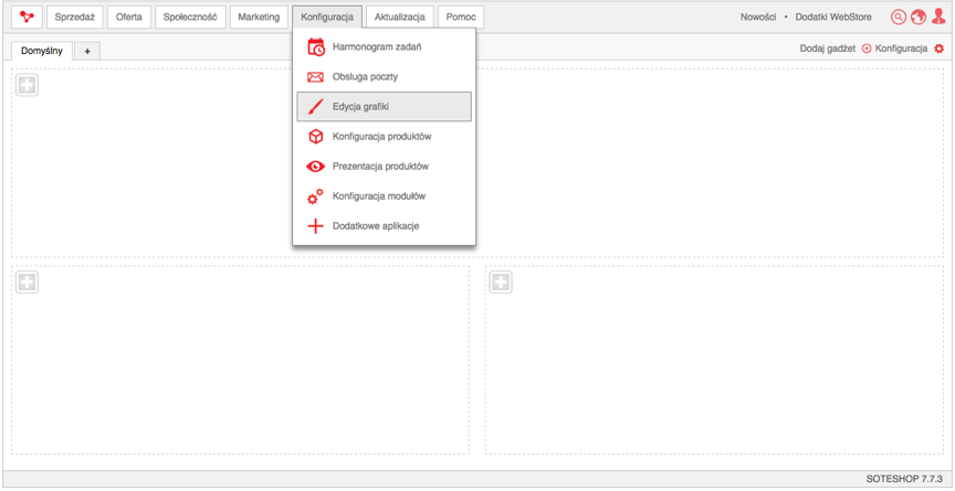 Gdzie znaleźć konfigurację grafiki w panelu sklepu