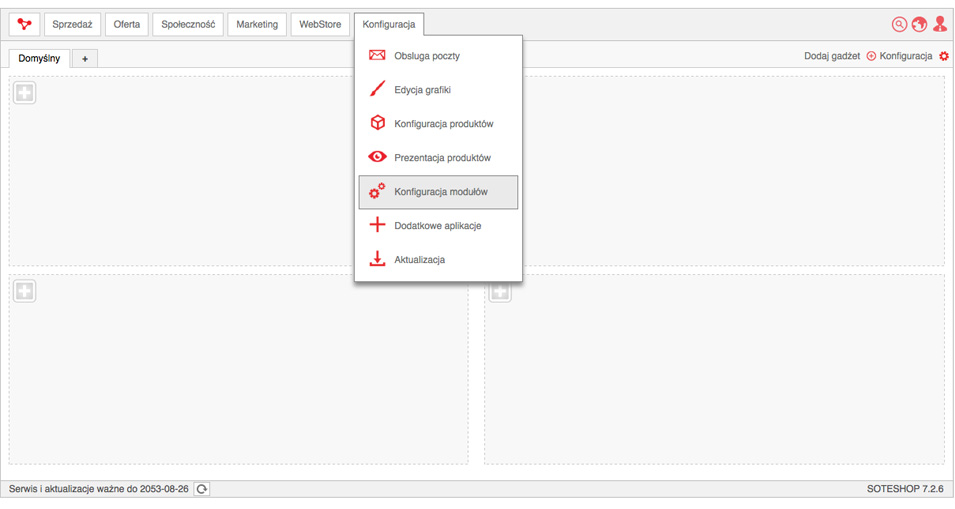 Konfiguracja modułów w panelu sklepu