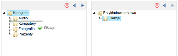 Przenoszenie kategorii z jednego drzewa na drugie z ustaleniem kolejności wyświetlania