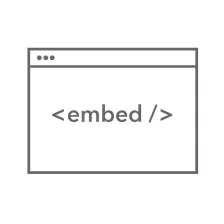 Embed produktu