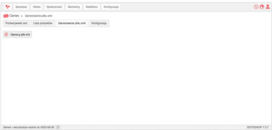 Ceneo w sklepie internetowym generowanie pliku xml